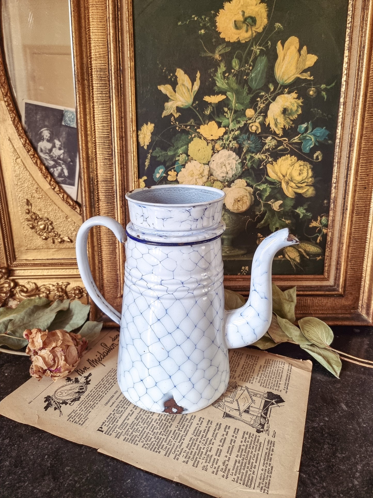GRANDE CAFETIÈRE ÉMAILLÉE