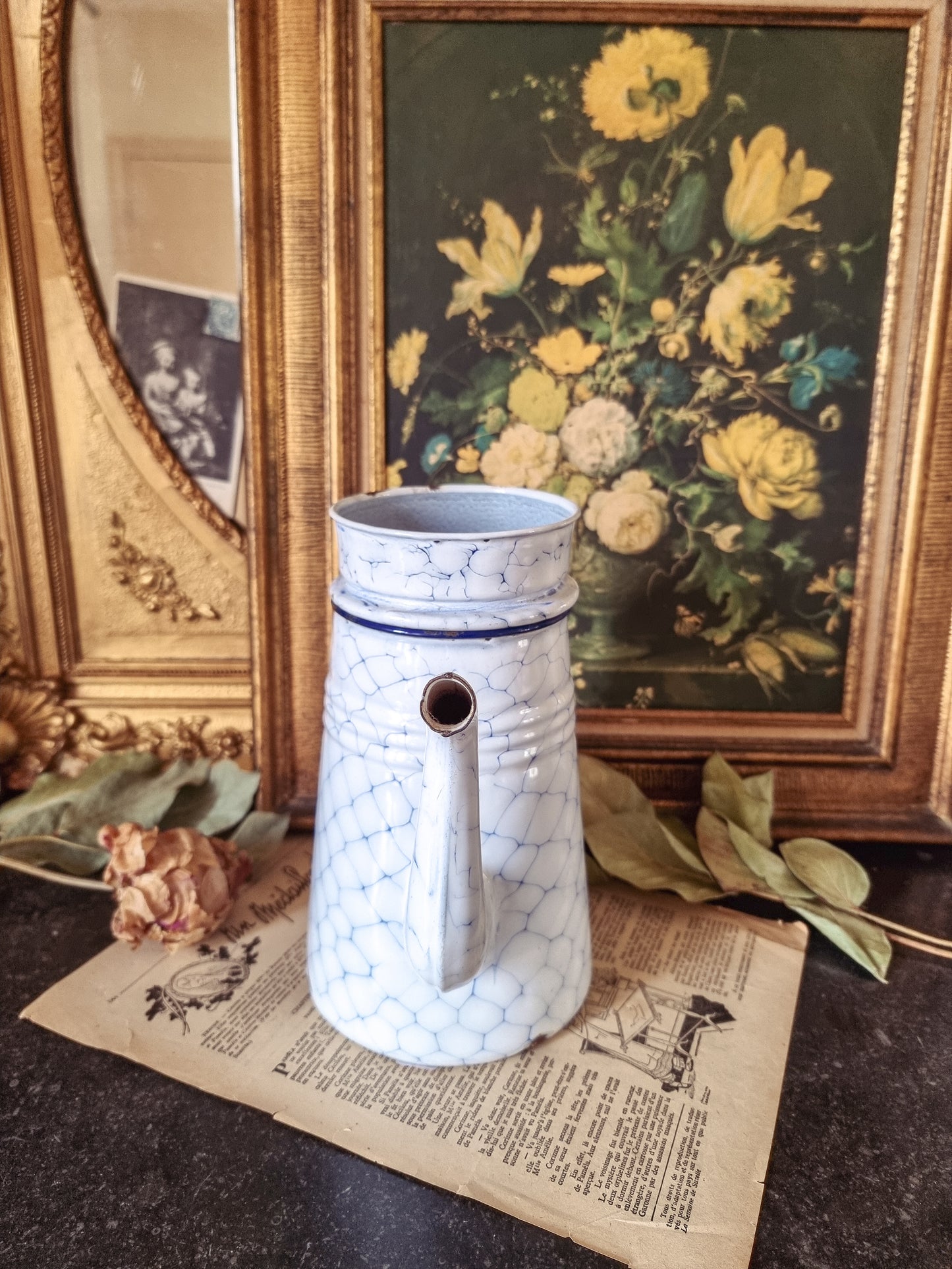 GRANDE CAFETIÈRE ÉMAILLÉE