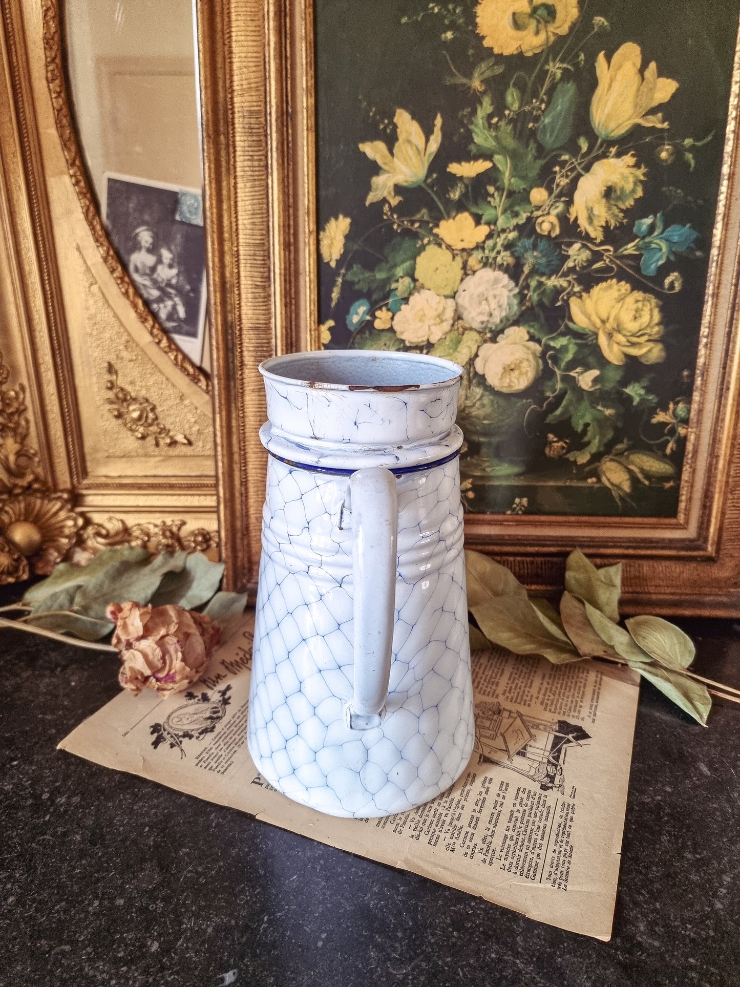 GRANDE CAFETIÈRE ÉMAILLÉE