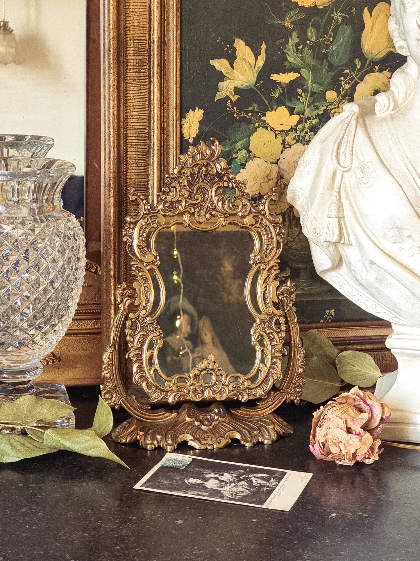 LE MAGISTRAL - MIROIR DE TABLE EN BRONZE