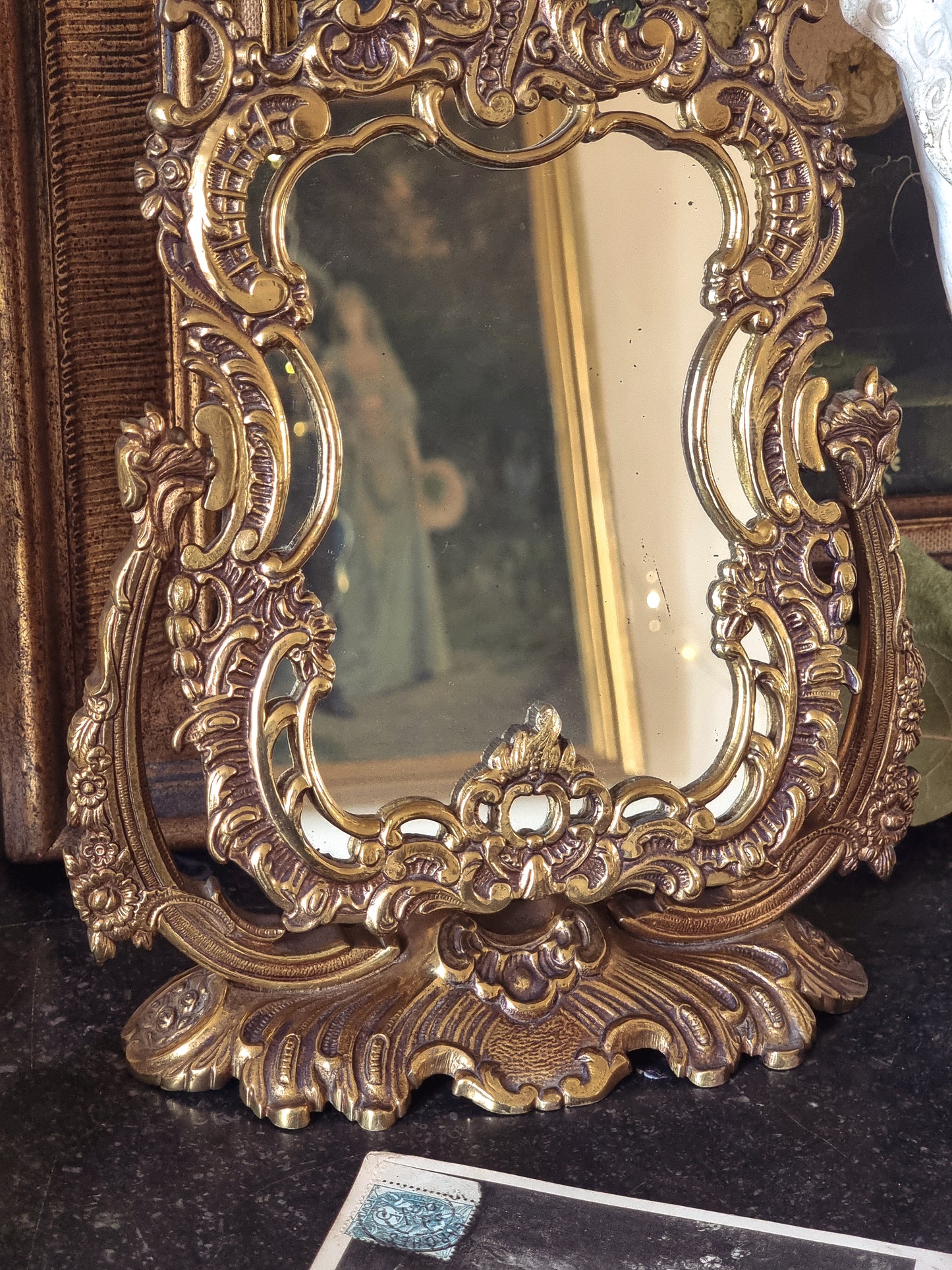LE MAGISTRAL - MIROIR DE TABLE EN BRONZE