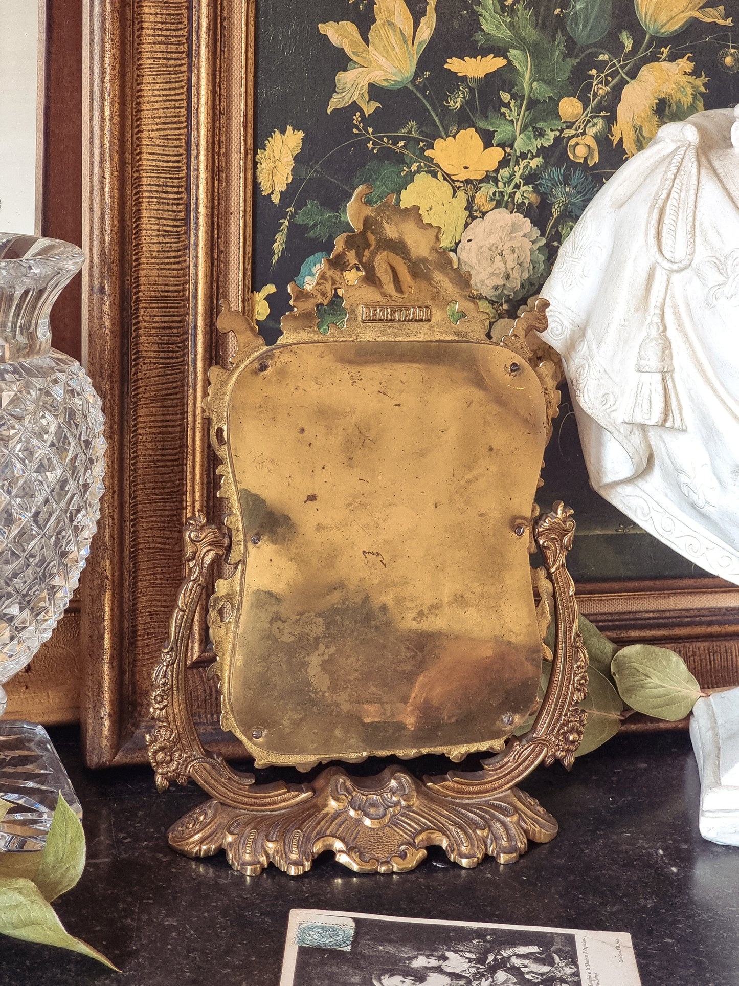 LE MAGISTRAL - MIROIR DE TABLE EN BRONZE