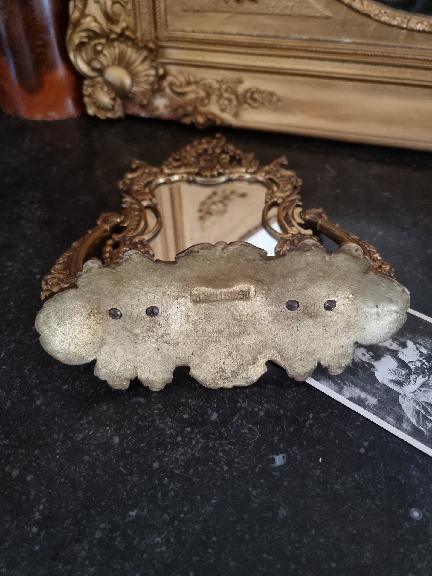 LE MAGISTRAL - MIROIR DE TABLE EN BRONZE