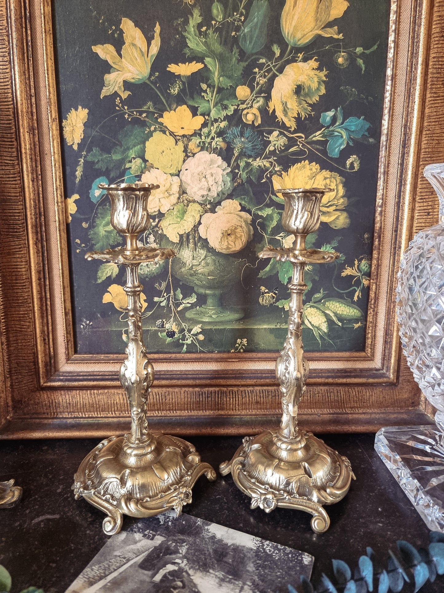 Paire de bougeoirs en bronze