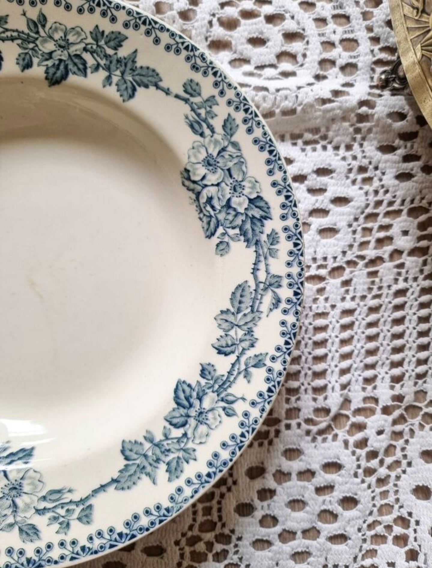 DUO D'ASSIETTES CREUSES EN TERRE DE FER