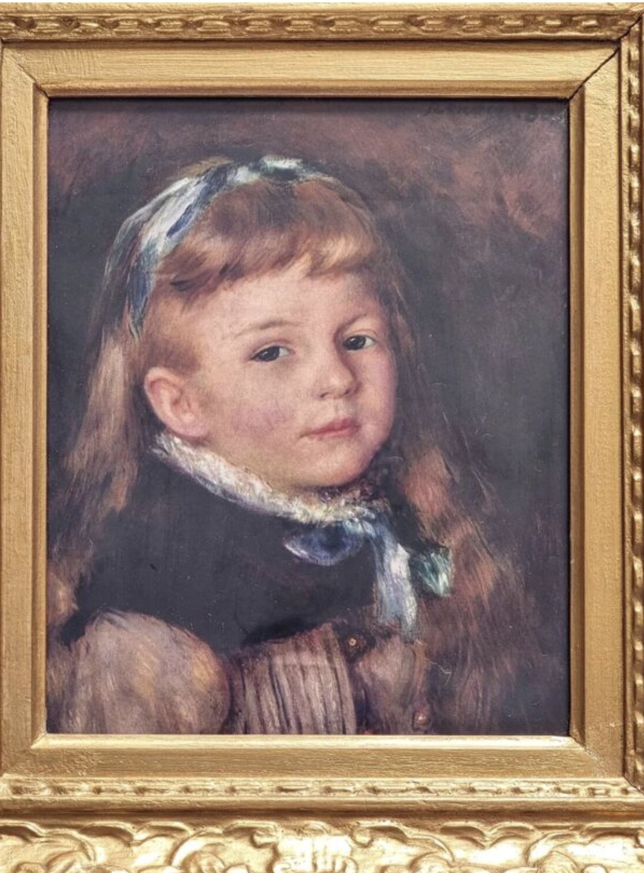 Cadre baroque et sa reproduction de Renoir