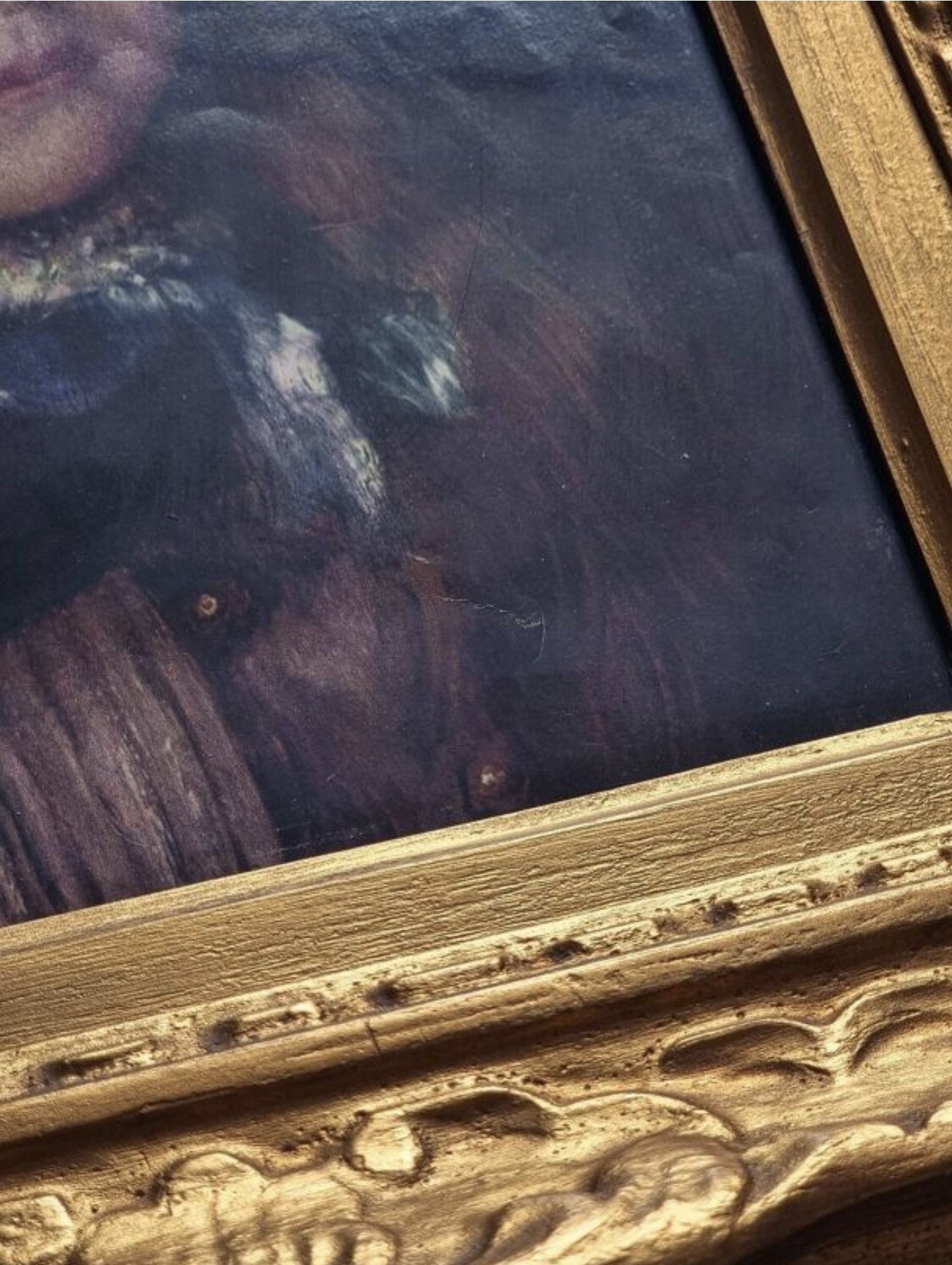 Cadre baroque et sa reproduction de Renoir