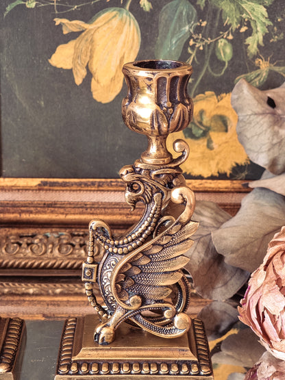 PAIRE DE BOUGEOIRS EN BRONZE