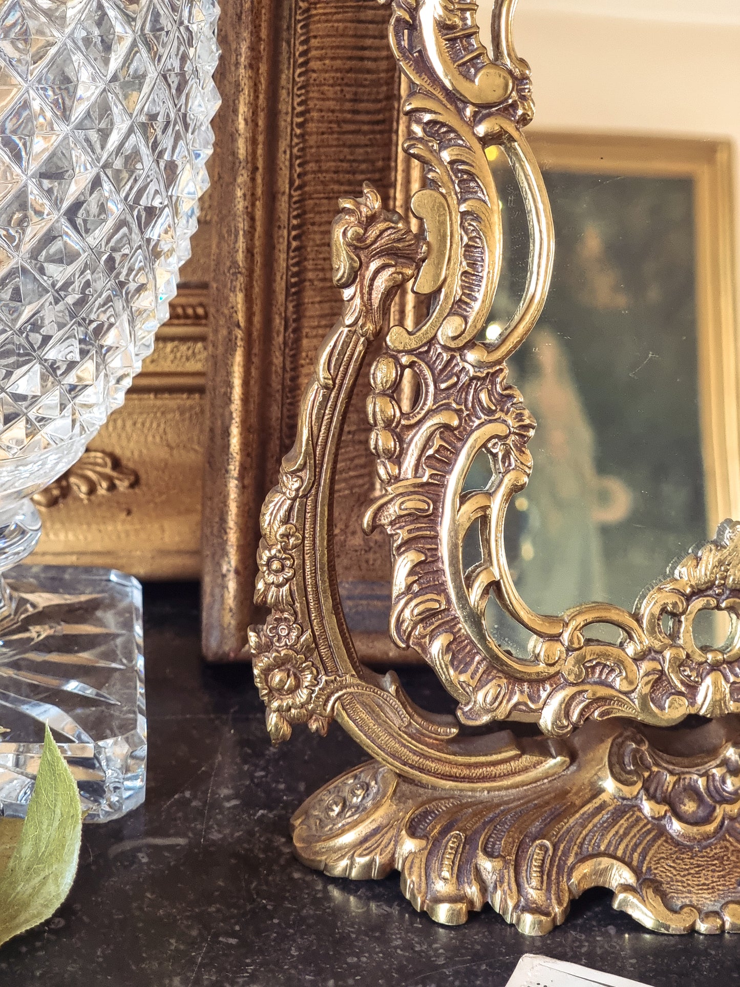 LE MAGISTRAL - MIROIR DE TABLE EN BRONZE