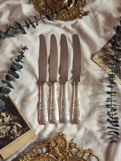Couteaux plaqués argent
