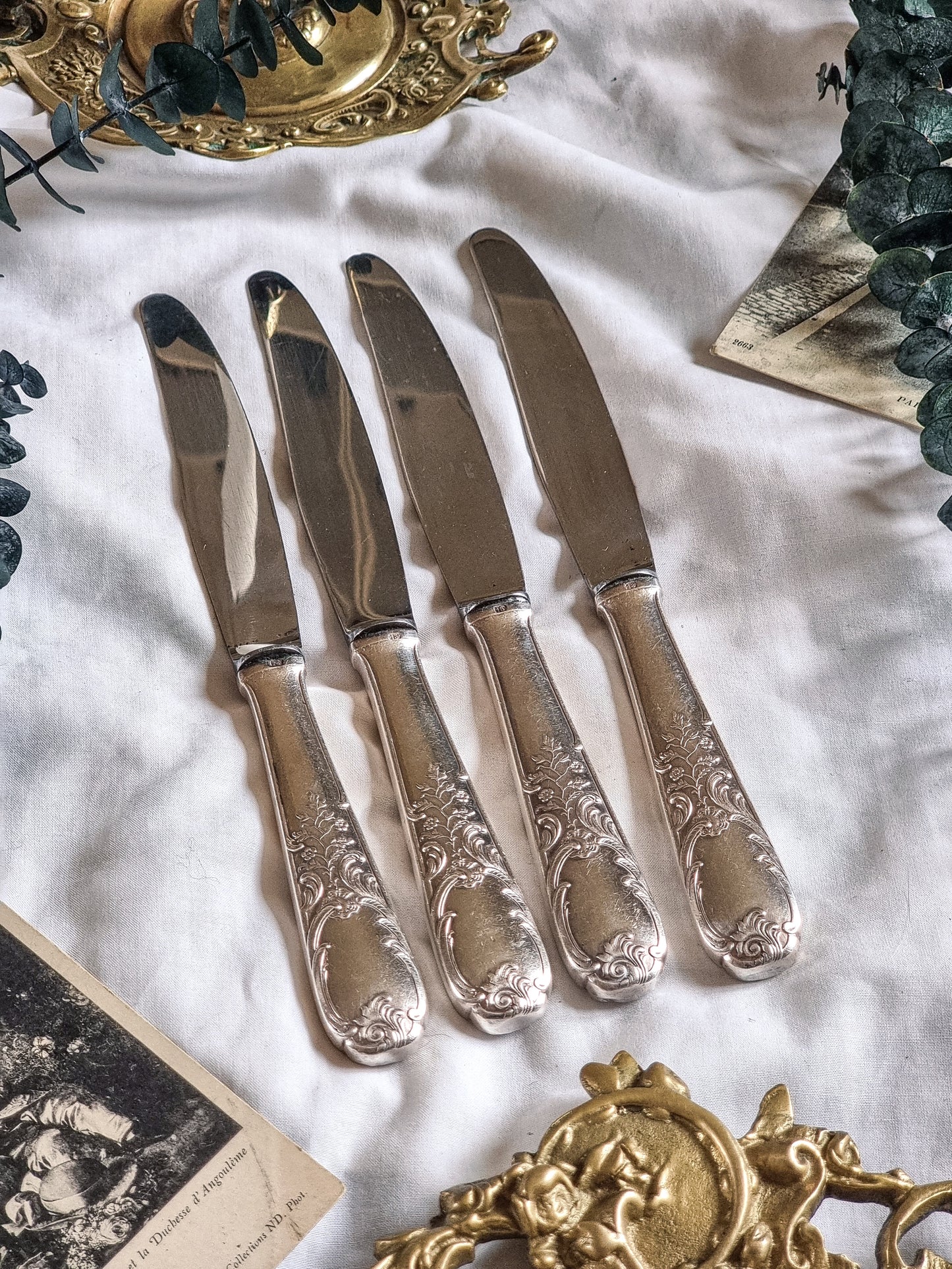 Couteaux plaqués argent