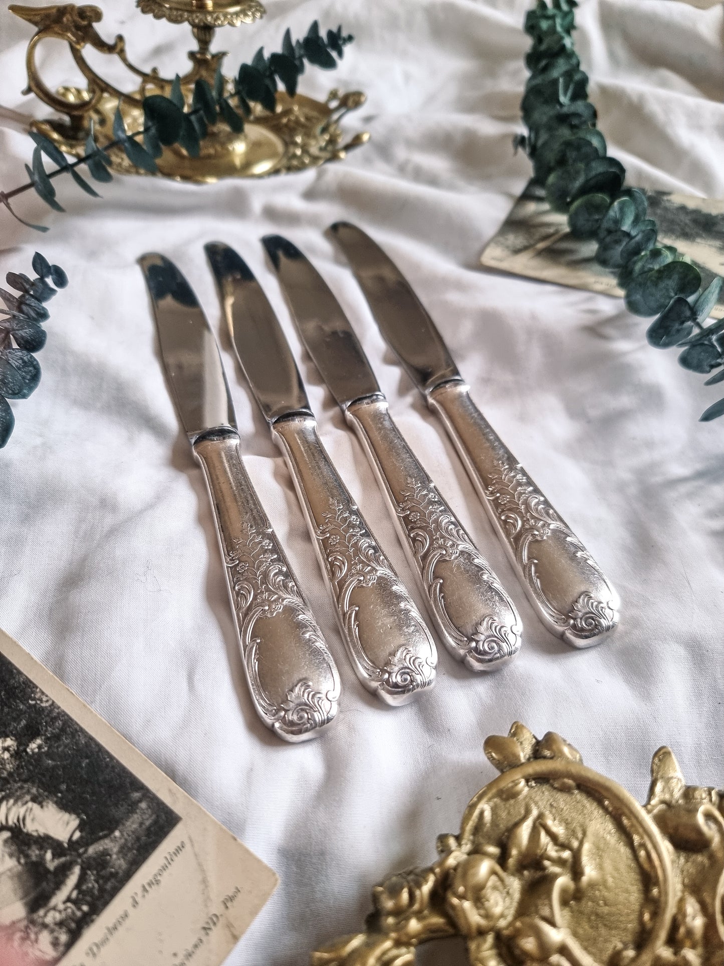 Couteaux plaqués argent