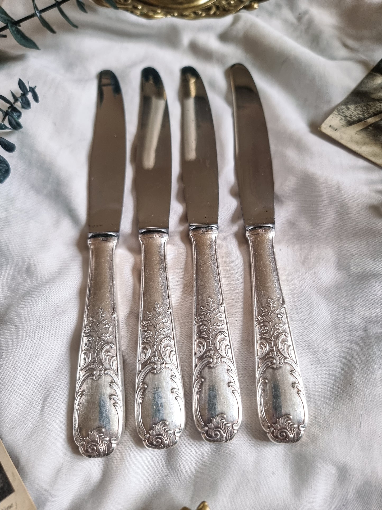 Couteaux plaqués argent