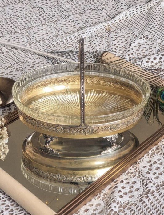 [RÉSERVÉ]Jardinière/centre de table en métal