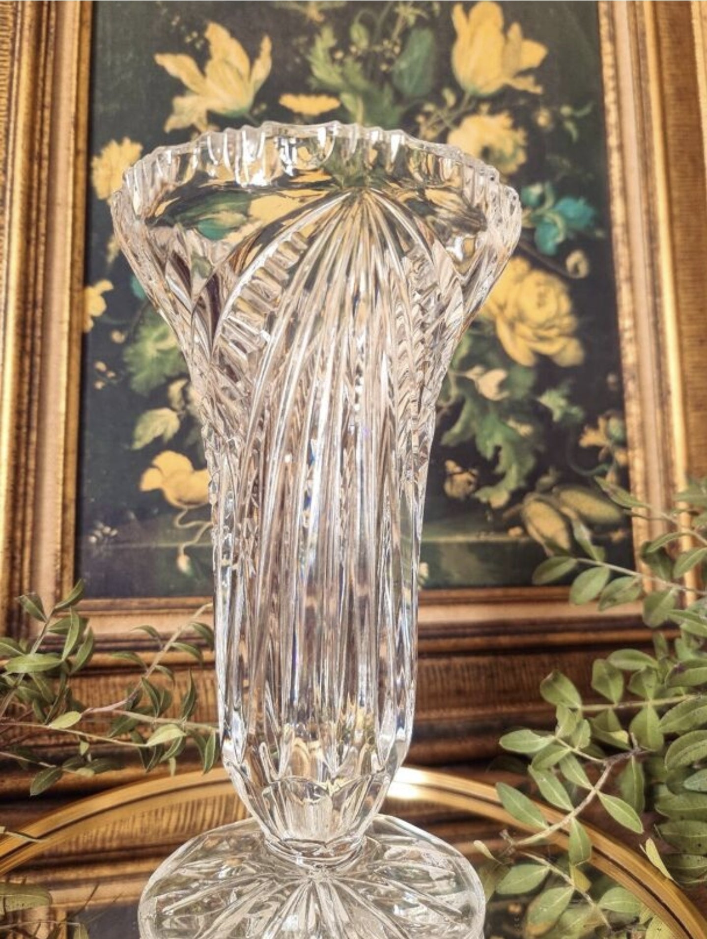 VASE EN CRISTAL TAILLÉ