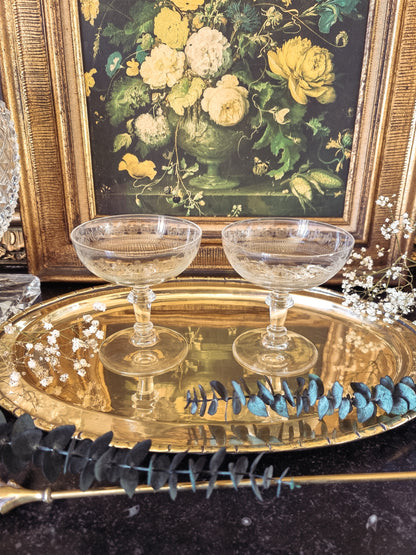DUO DE COUPES À CHAMPAGNE