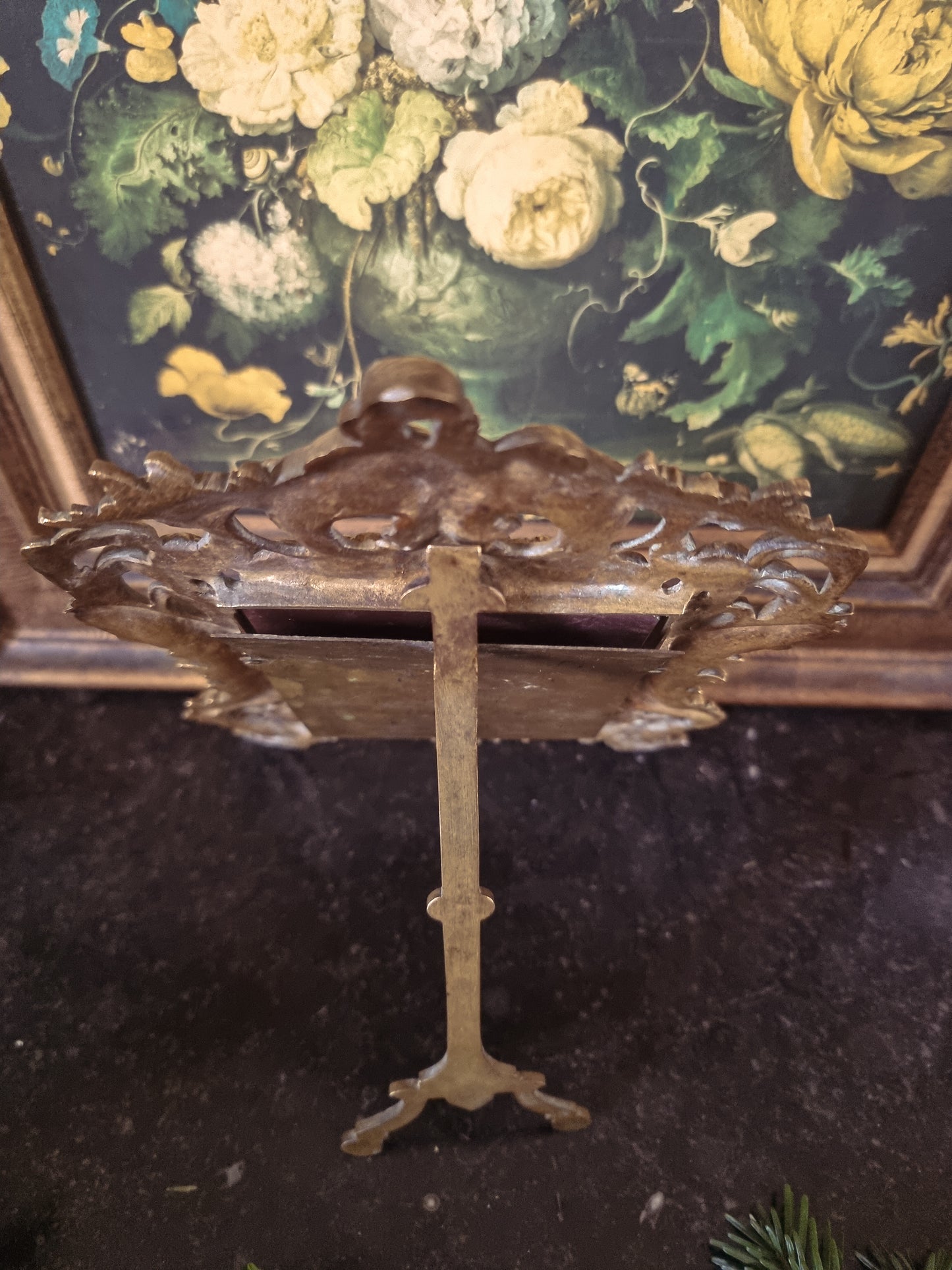 MIROIR DE TABLE, BRONZE
