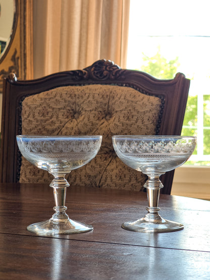 DUO DE COUPES À CHAMPAGNE