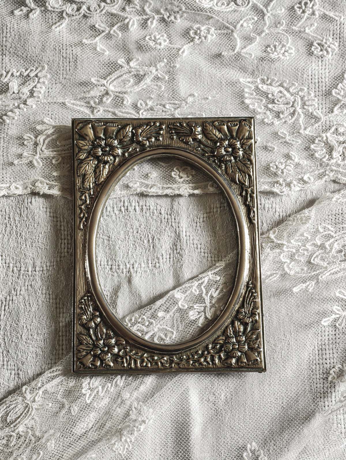 CADRE ART NOUVEAU ( Verre & fond inclus )