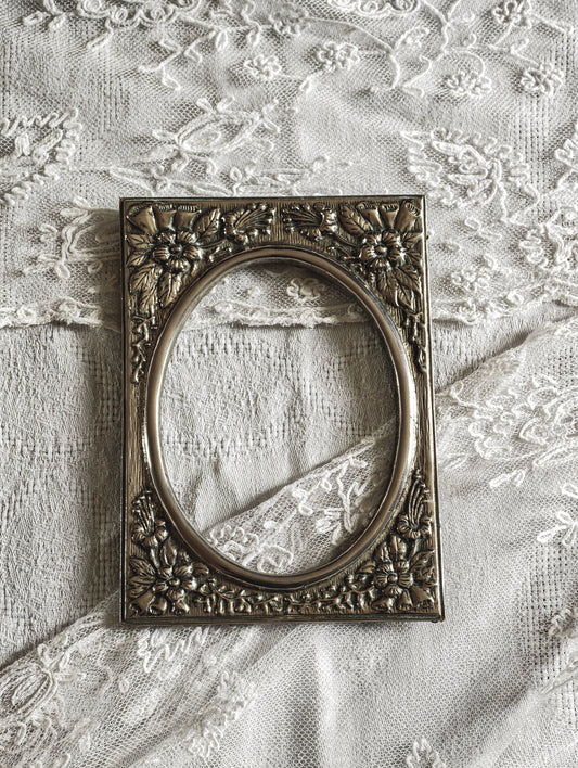 CADRE ART NOUVEAU ( Verre & fond inclus )