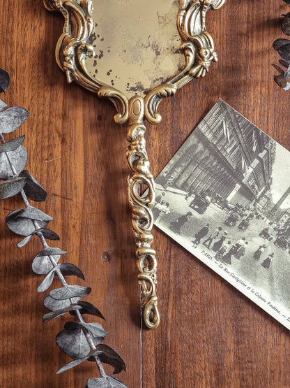 MIROIR À MAIN EN BRONZE