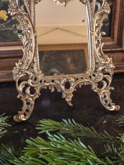 MIROIR DE TABLE, BRONZE