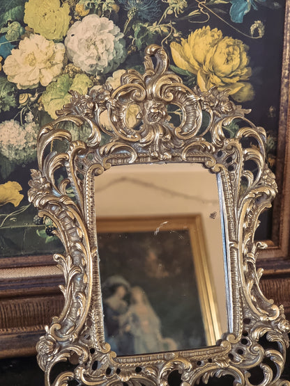 MIROIR DE TABLE, BRONZE