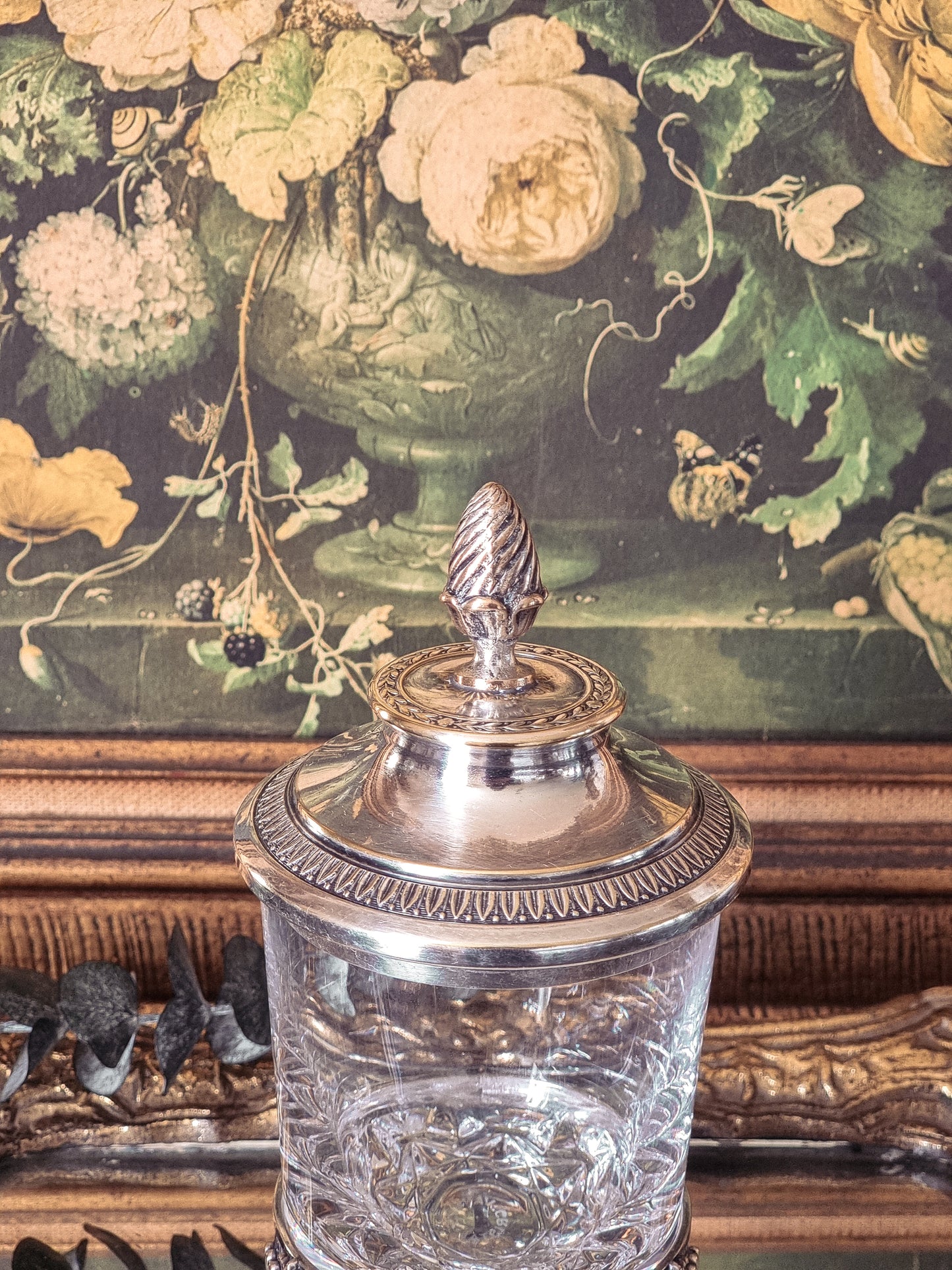 BOÎTE EN CRISTAL & MÉTAL ARGENTÉ