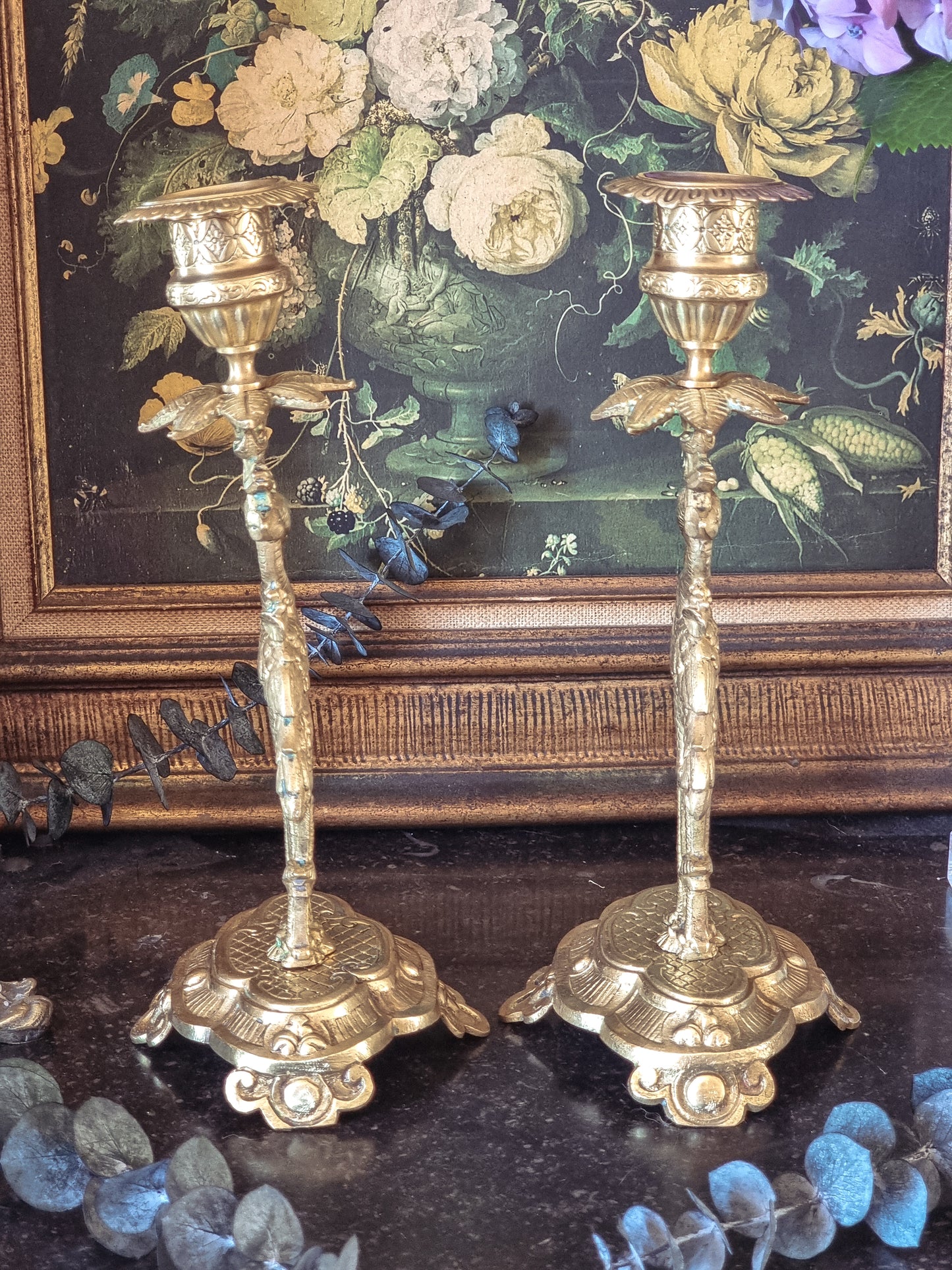 PAIRE DE BOUGEOIR EN BRONZE