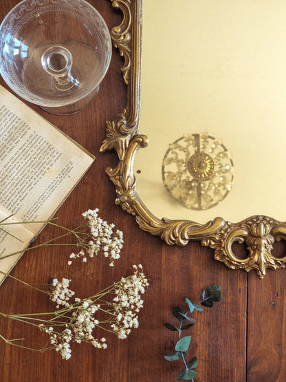 LE MAJESTUEUX - MIROIR ROCAILLE EN BRONZE