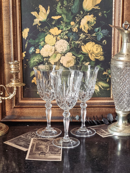 TRIO DE VERRES EN CRISTAL