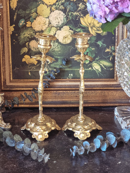 PAIRE DE BOUGEOIR EN BRONZE