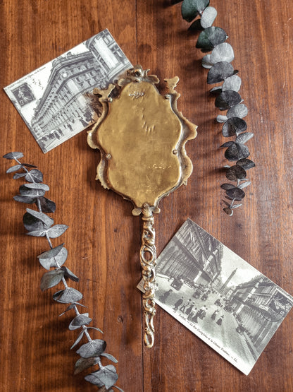 MIROIR À MAIN EN BRONZE