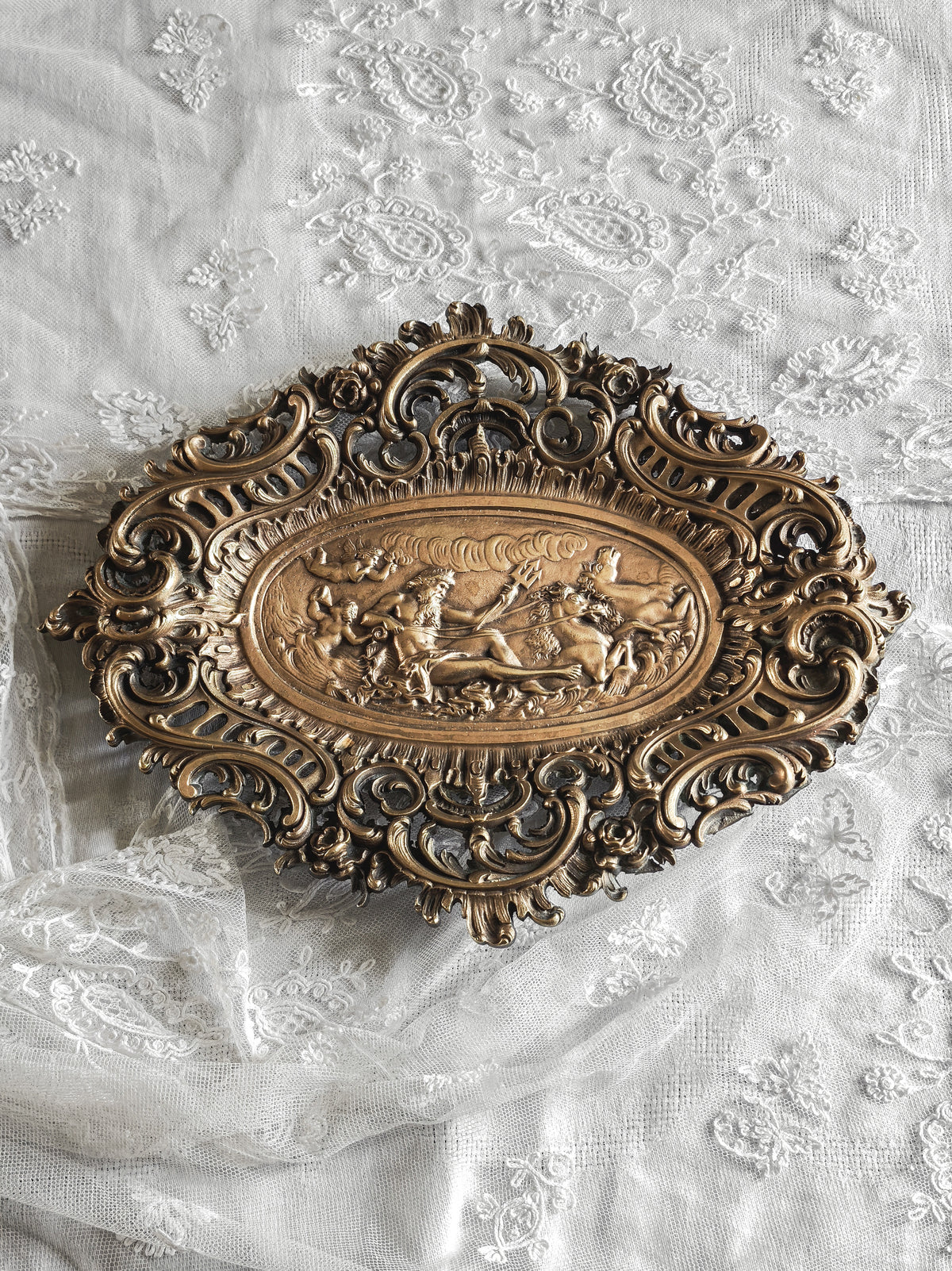 PLATEAU EN BRONZE "POSÉIDON"