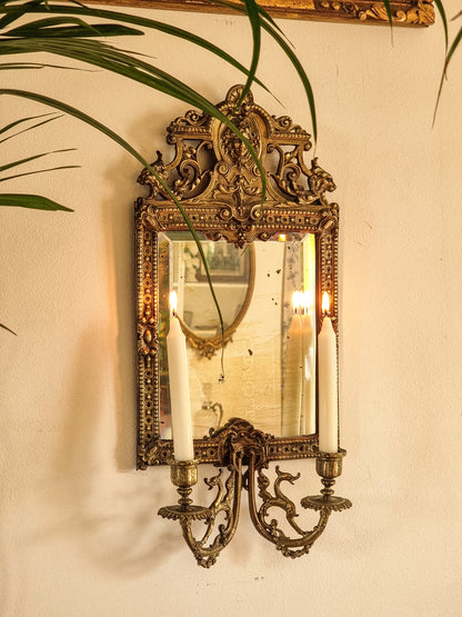MIROIR AVEC BOUGEOIRS
