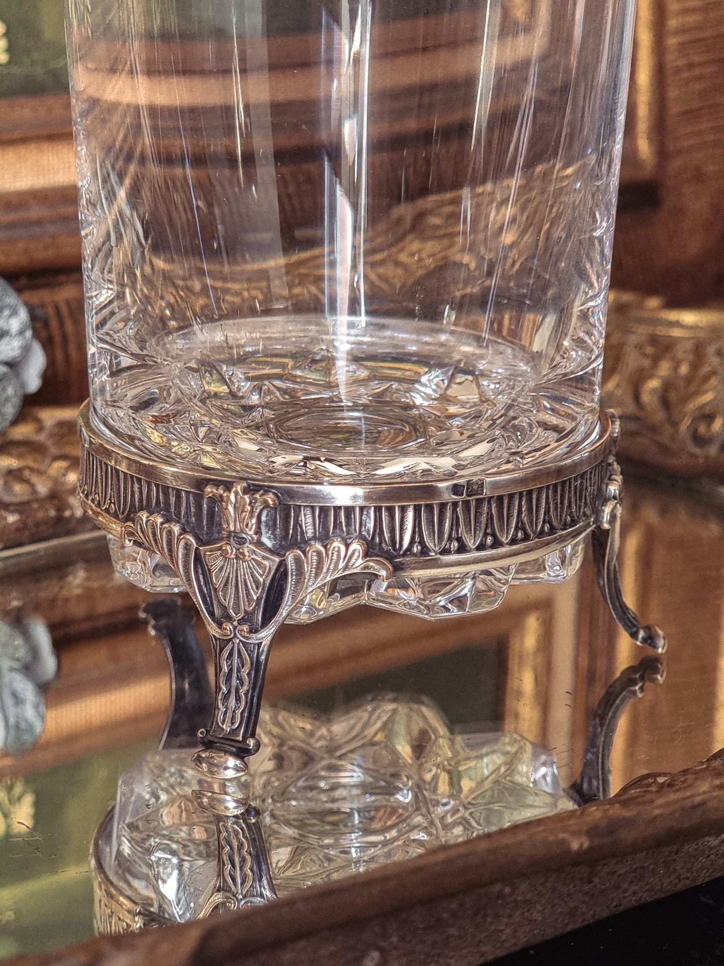 BOÎTE EN CRISTAL & MÉTAL ARGENTÉ