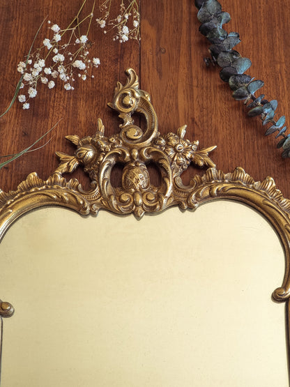 LE MAJESTUEUX - MIROIR ROCAILLE EN BRONZE