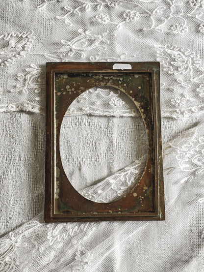 CADRE ART NOUVEAU ( Verre & fond inclus )