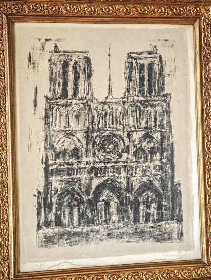 ESTAMPE ORIGINALE "NOTRE-DAME DE PARIS" - SIGNÉE ET NUMÉROTÉE