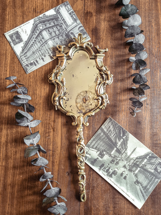 MIROIR À MAIN EN BRONZE