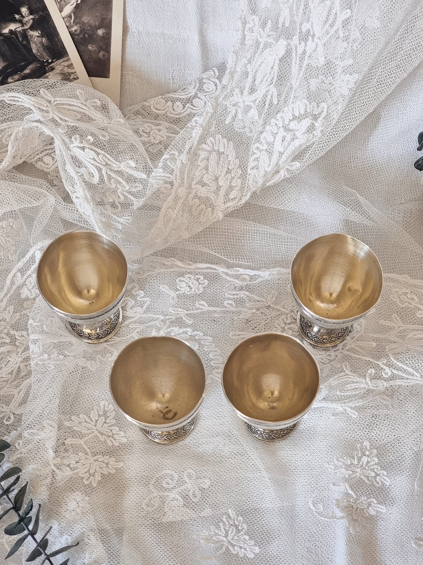 COQUETIERS EN MÉTAL ARGENTÉ