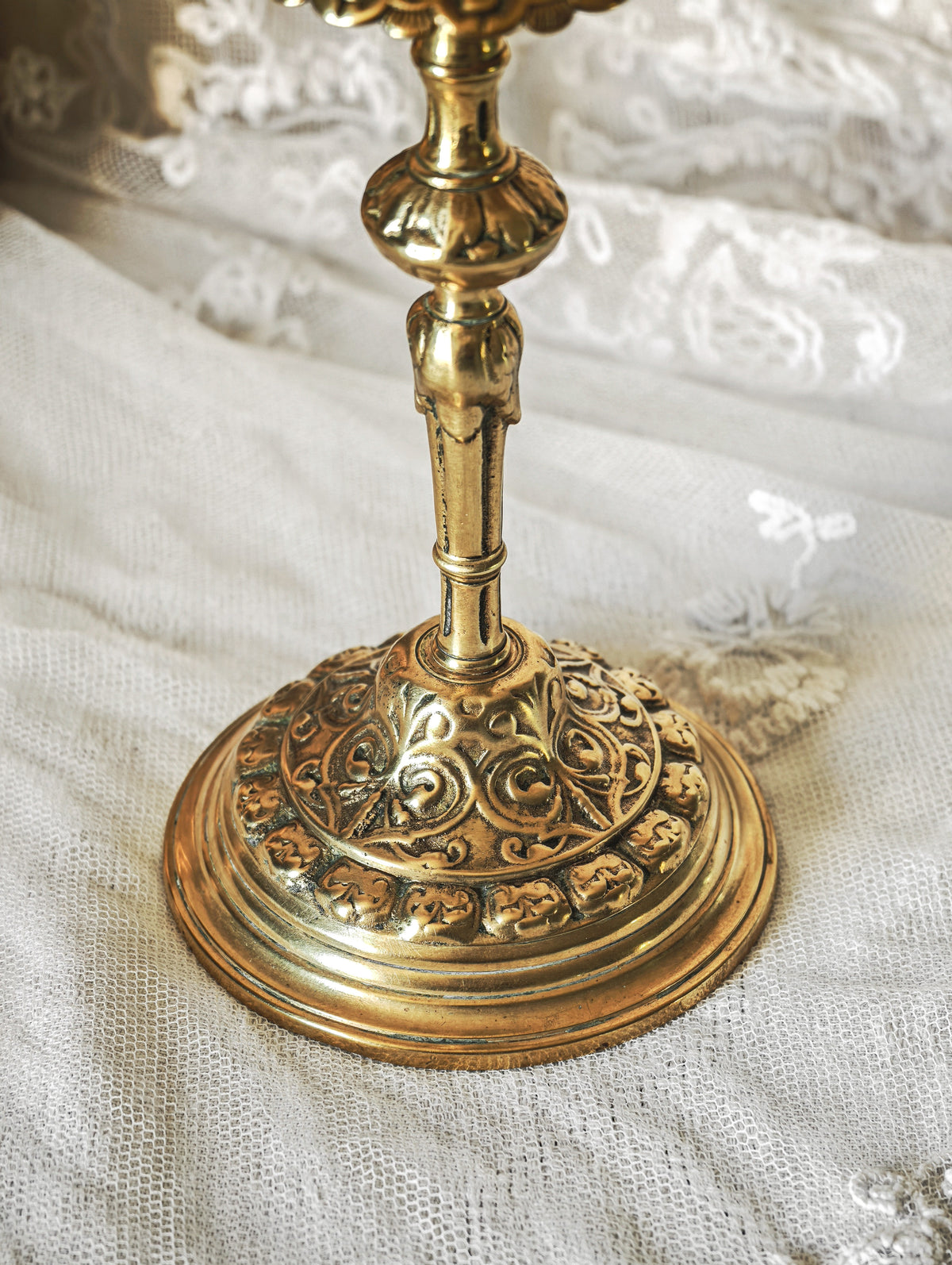BOUGEOIR FLAMBEAU EN BRONZE