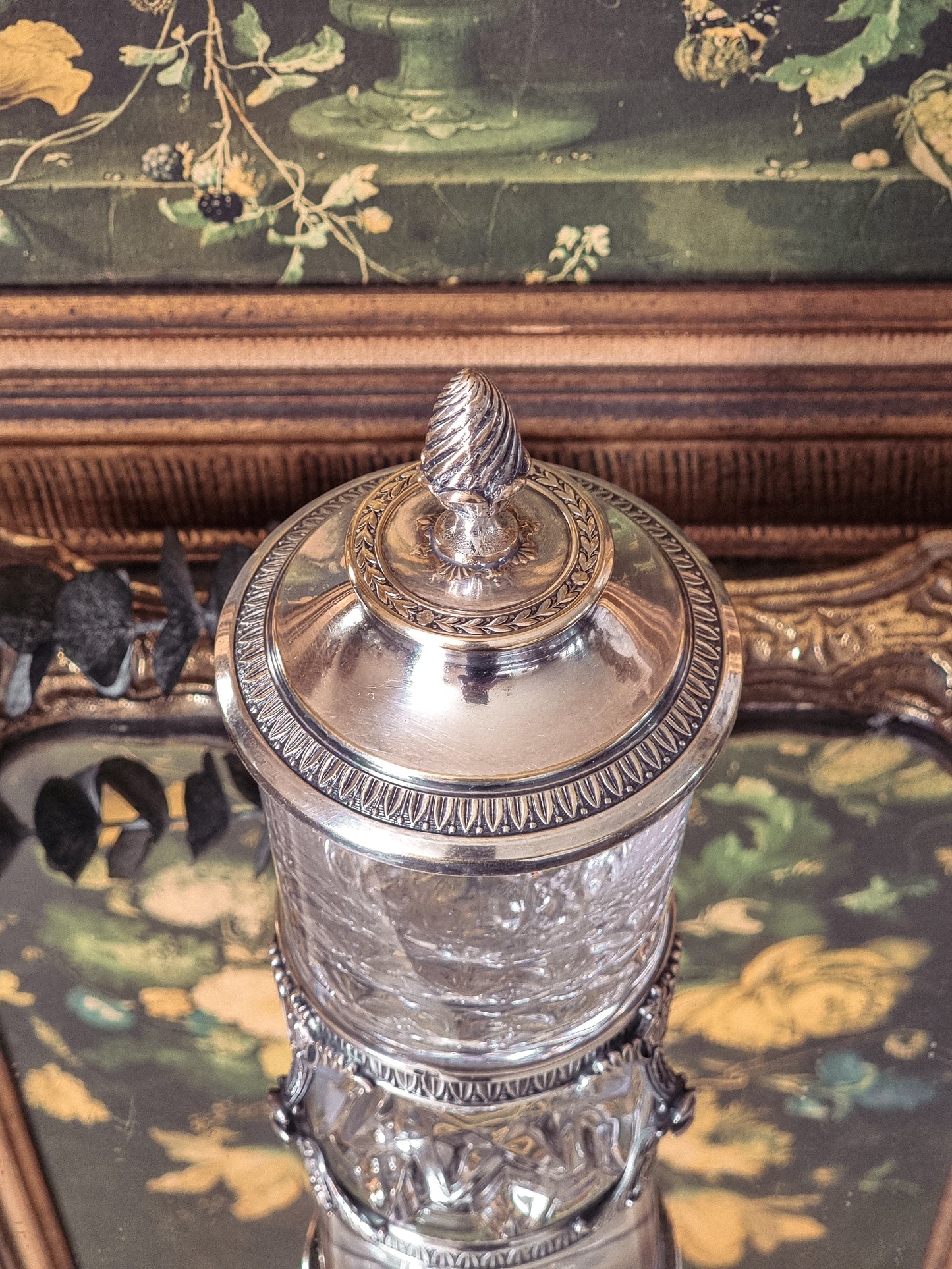 BOÎTE EN CRISTAL & MÉTAL ARGENTÉ