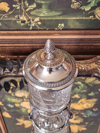 BOÎTE EN CRISTAL & MÉTAL ARGENTÉ