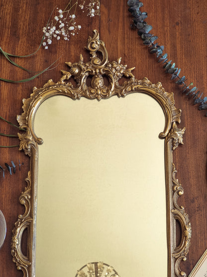 LE MAJESTUEUX - MIROIR ROCAILLE EN BRONZE