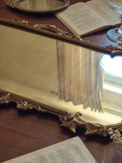 LE MAJESTUEUX - MIROIR ROCAILLE EN BRONZE