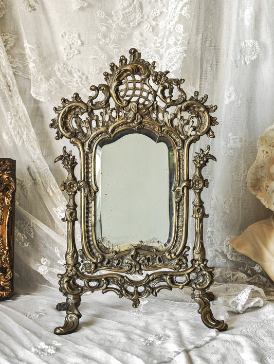 MIROIR DE TABLE EN BRONZE