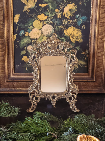 MIROIR DE TABLE, BRONZE